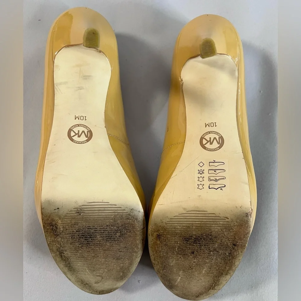 Michael Michael Kors Womens Chantal‎ Platform Pumps Tan  Leather Size 10M